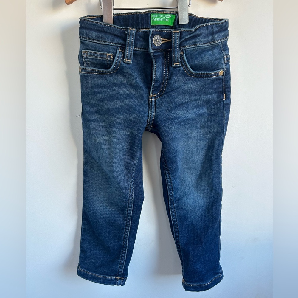 United Colors Of Benetton Kids Dark Blue Stretch Denim Jeans